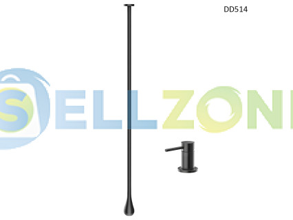 Κρεμαστή μπαταρία ντους σε ματ μαύρο χρώμα για τοποθέτηση στην οροφή – DD514